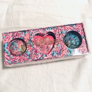 Lilly Pulitzer Heart To Heart Ornaments Set